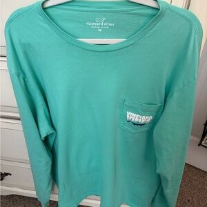Vineyard Vines Aqua Long Sleeve Tee